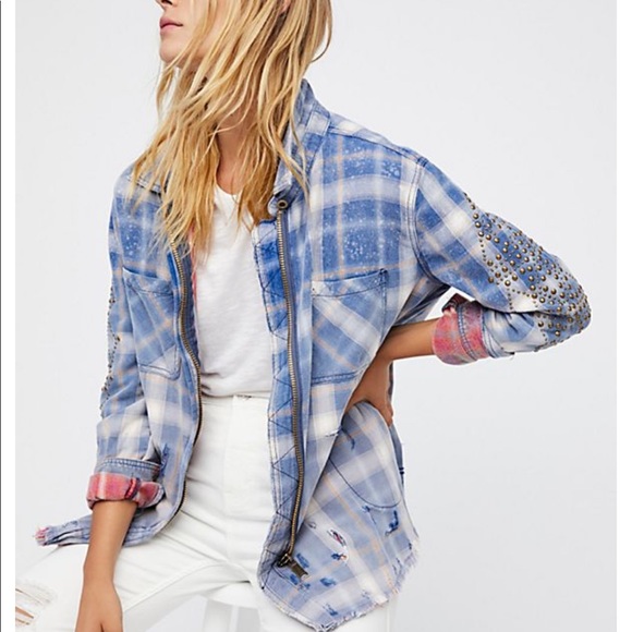 Free People Jackets & Blazers - Free people flannel jacket
